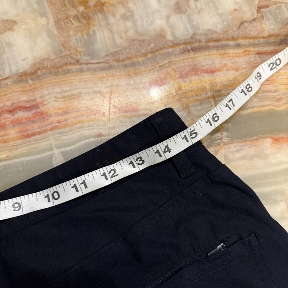 Vouri Mens Chino Pants Black Flat Front Straight Leg Golf Performance Outdoor 30